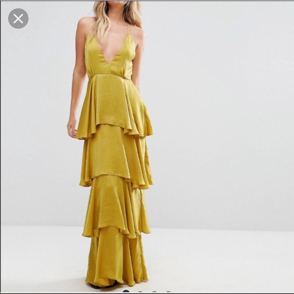 Missguided Tiered Ruffle Maxi Dress